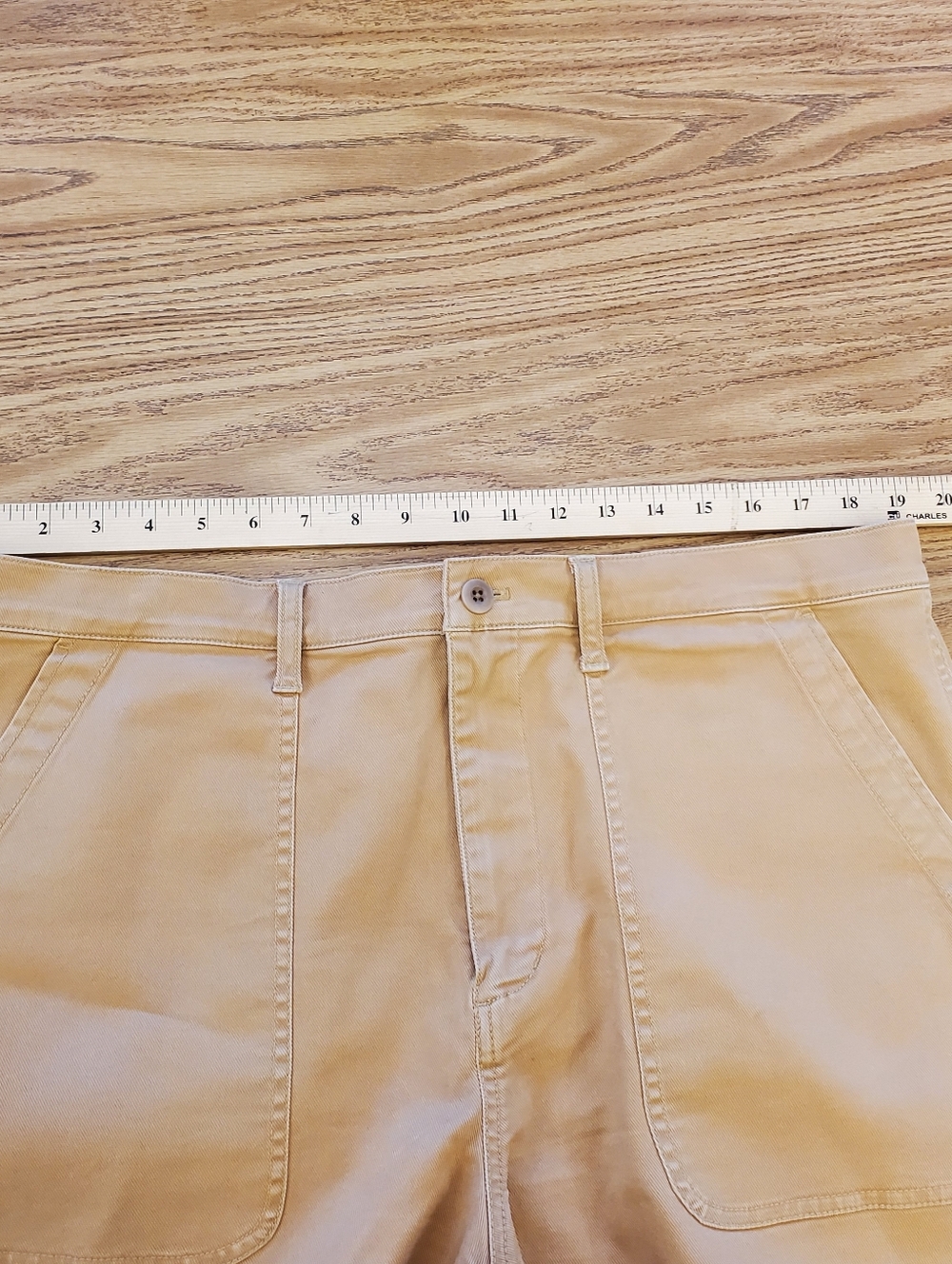 Madewell The Perfect Vibtage Fatique Tan High-Waist Shorts Size 33 - Picture 7 of 10
